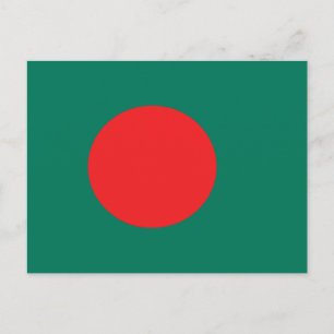 Carte Postale Drapeau national patriotique Bangladesh