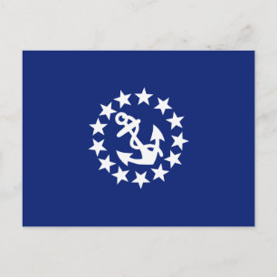 Carte Postale Drapeau Nautique Américain Décor bleu marine