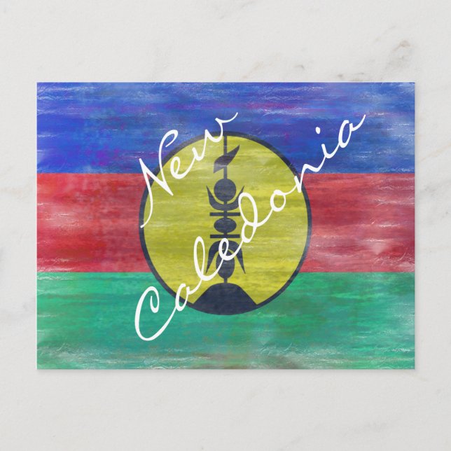 Carte Postale Drapeau néo-calédonien en détresse (Devant)