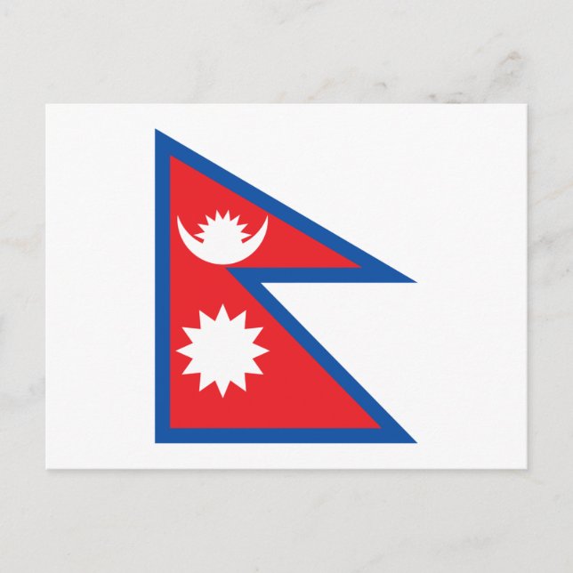 Carte postale drapeau Népal (Devant)
