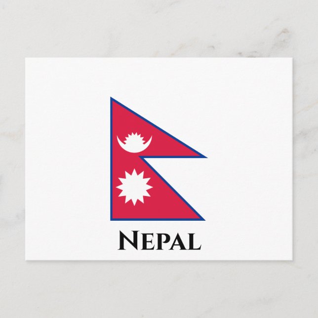 Carte Postale Drapeau népalais (Devant)