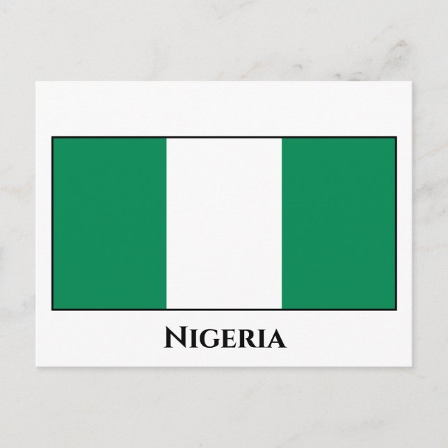 Carte Postale Drapeau nigérian (Devant)