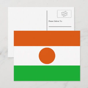 Carte Postale Drapeau nigérien, Drapeau du Niger