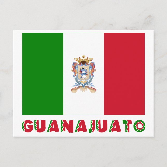 Carte Postale Drapeau non officiel de Guanajuato (Devant)