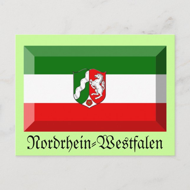 Carte Postale Drapeau Nordrhein-Westfalen Gem (Devant)