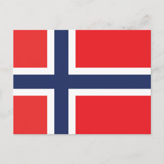 CARTE POSTALE DRAPEAU NORVÈGE