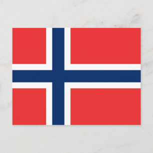 Carte Postale Drapeau norvégien