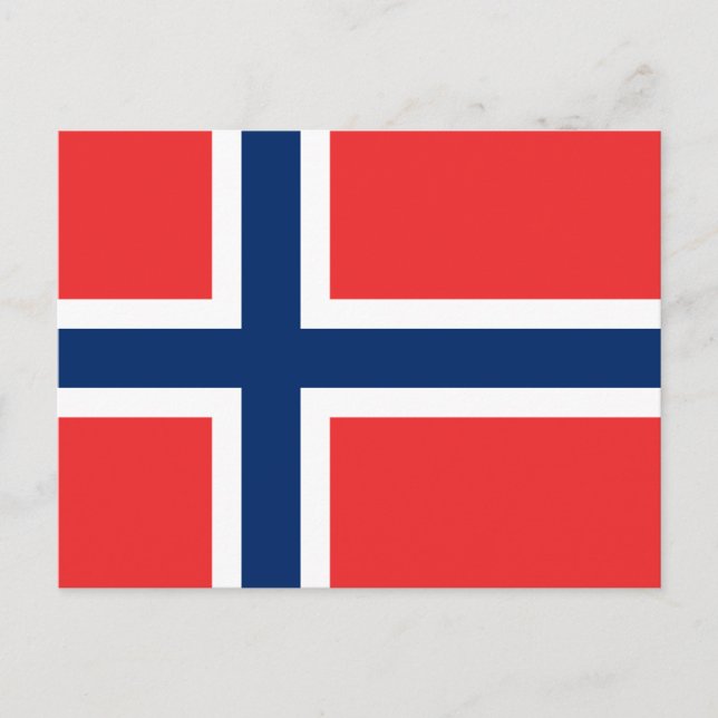 Carte Postale Drapeau norvégien (Devant)