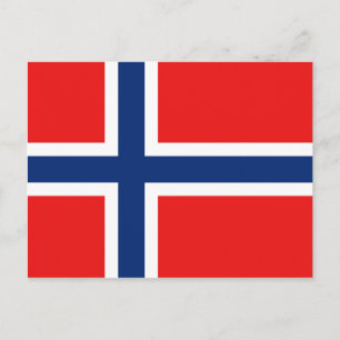 Carte postale drapeau norvégien