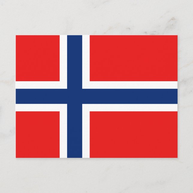 Carte postale drapeau norvégien (Devant)