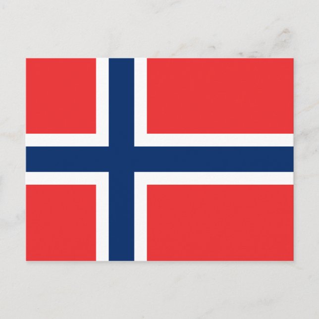 Carte postale drapeau norvégien (Devant)