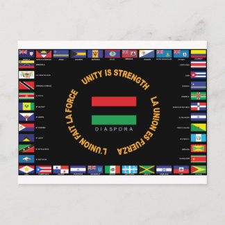 Carte Postale Drapeau officiel de l'unité des Caraïbes