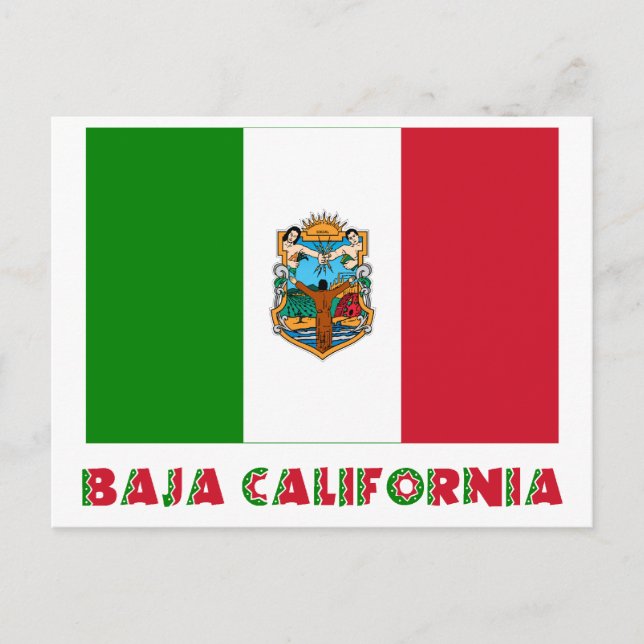 Carte Postale Drapeau officieux de la Basse Californie (Devant)
