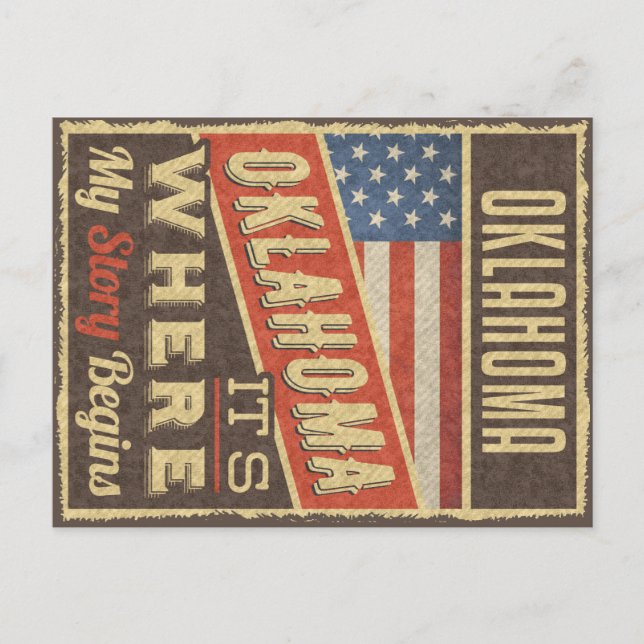 Carte Postale Drapeau Oklahoma USA (Devant)