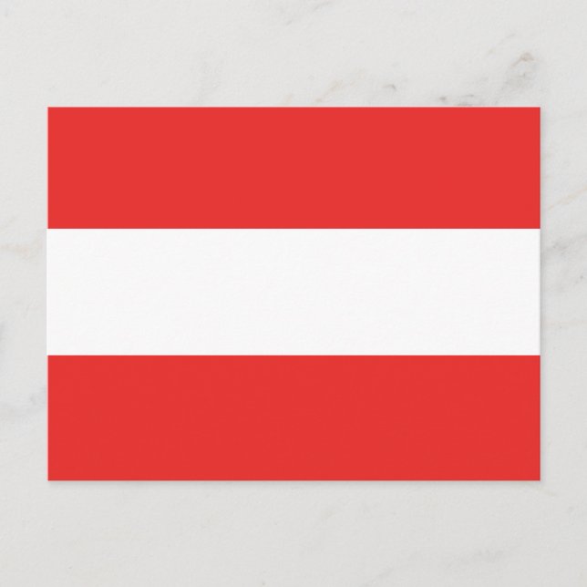 Carte Postale Drapeau ordinaire d'Autriche (Devant)