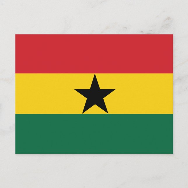 Carte Postale Drapeau ordinaire du Ghana (Devant)