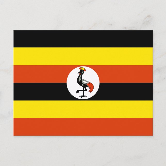 Carte postale drapeau Ouganda (Devant)