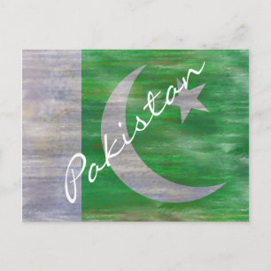 Carte Postale Drapeau pakistanais en détresse