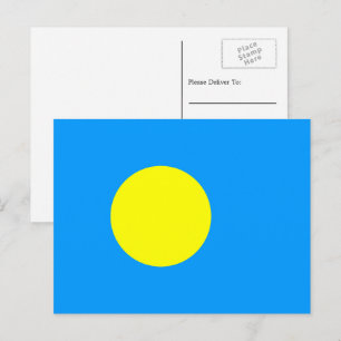 Carte Postale Drapeau Palaos, Drapeau Palaos