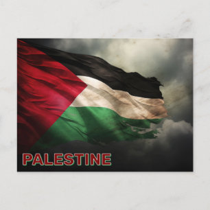 Carte Postale Drapeau palestinien