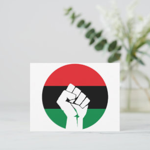 Carte Postale Drapeau panafricain, histoire noire afro-américain