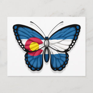 Carte Postale Drapeau papillon du Colorado
