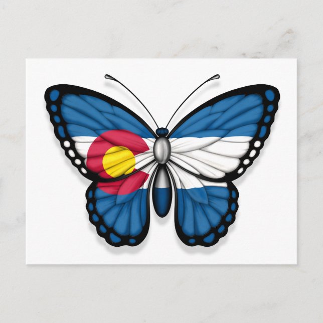 Carte Postale Drapeau papillon du Colorado (Devant)
