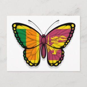 Carte Postale Drapeau papillon sri-lankais