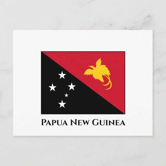 Carte Postale Drapeau Papouasie-Nouvelle-Guinée (Devant)
