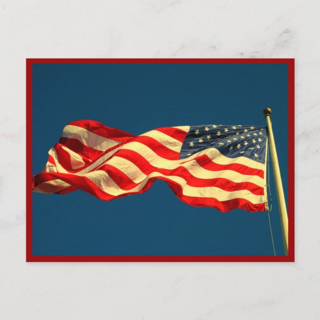 Carte Postale Drapeau patriotique américain (Devant)