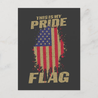 Carte Postale Drapeau patriotique américain du 4 juillet des Éta