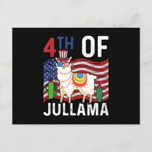 Carte Postale Drapeau Patriotique Américain Du 4E Jullama Lama 4