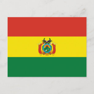 Carte Postale Drapeau patriotique bolivien