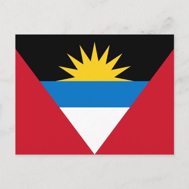 Carte Postale Drapeau patriotique d'Antigua-et-Barbuda (Devant)