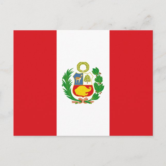 Carte postale Drapeau Pérou (Devant)