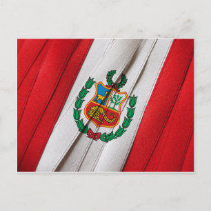 Carte Postale Drapeau PÉRUVIEN