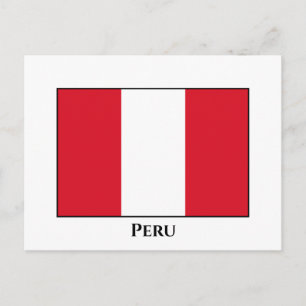 Carte Postale Drapeau péruvien