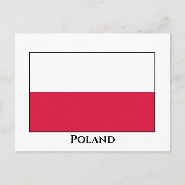 Carte Postale Drapeau polonais (Devant)