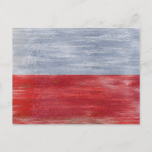 Carte Postale Drapeau polonais en détresse
