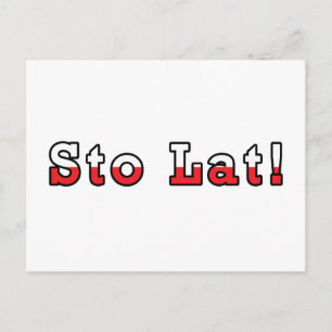 Carte Postale Drapeau polonais Sto Lat