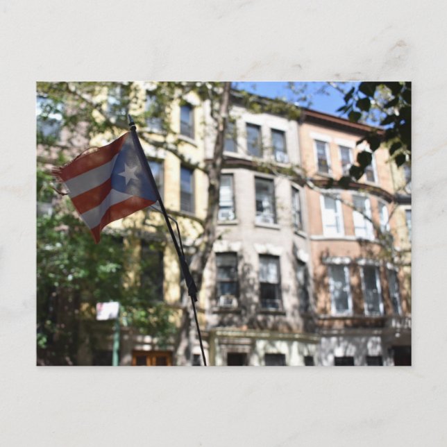 Carte Postale Drapeau porto-ricain Upper West Side New York (Devant)