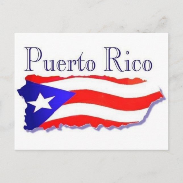Carte Postale Drapeau Porto Rico Boricua (Devant)