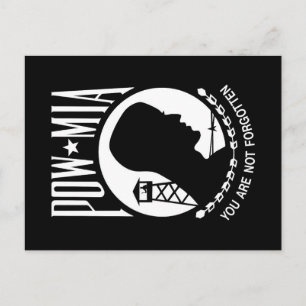 Carte Postale Drapeau POW MIA : Soldats disparus de la guerre du