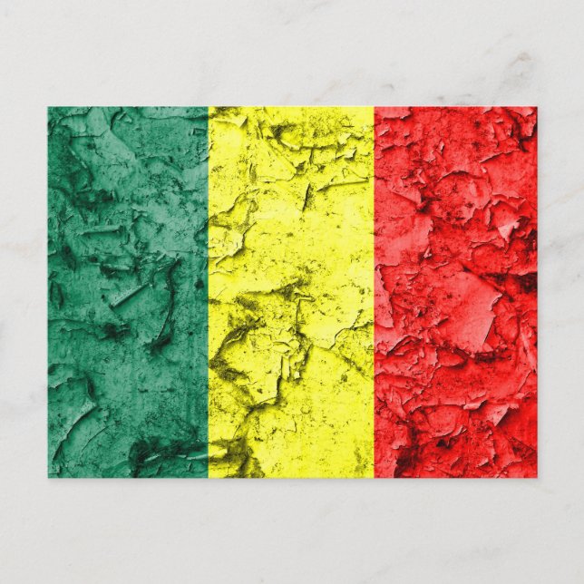 Carte Postale Drapeau rasta vintage (Devant)