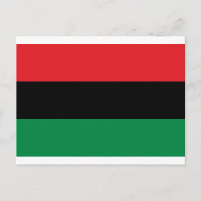 Carte Postale Drapeau rouge noir et vert (Devant)