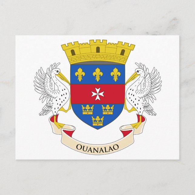 Carte Postale Drapeau Saint-Barthélemy (Devant)