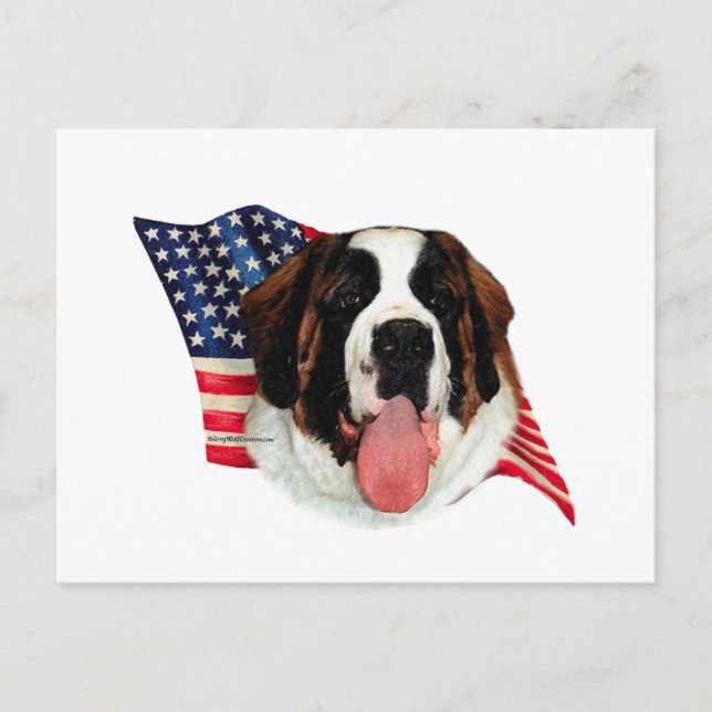 Carte Postale Drapeau Saint Bernard (brut) (Devant)