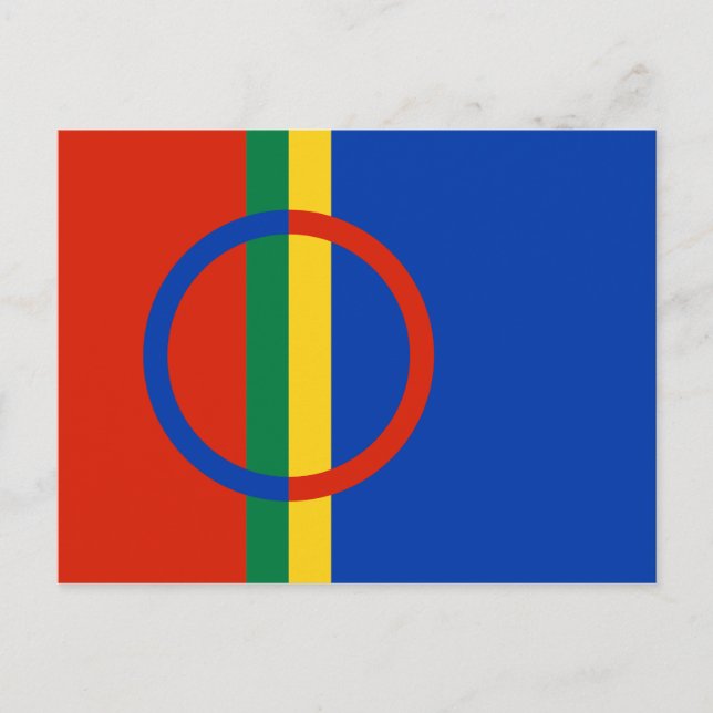 Carte postale Drapeau Sami (Devant)