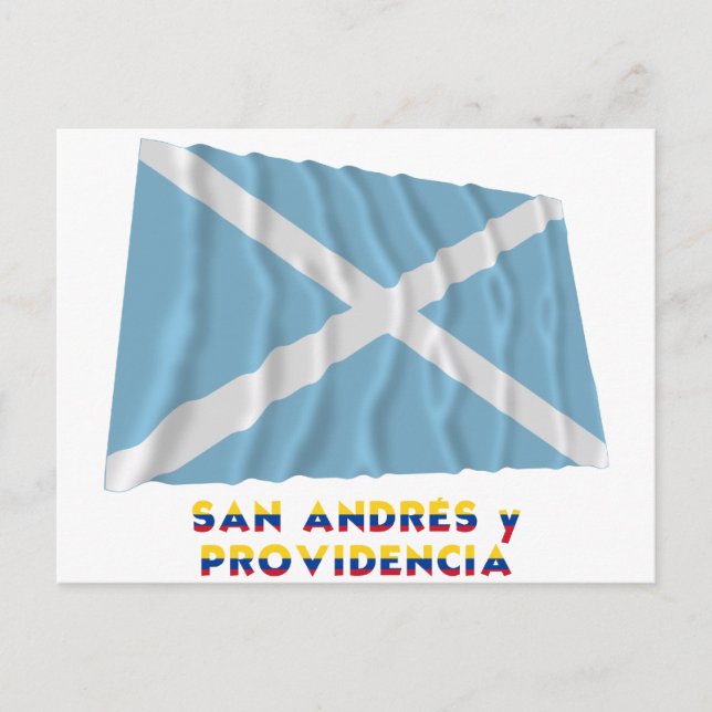 Carte Postale Drapeau San Andrés y Providencia avec nom (Devant)