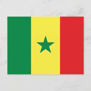Carte postale Drapeau Sénégal (sénégalais)